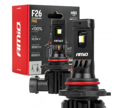 Amio F26 Pro LumiTec Limited HB3 (9005) Σετ Λάμπες LED 12V-24V 68W 6000K 3550LM Full Canbus (Ζεύγος) - 04874