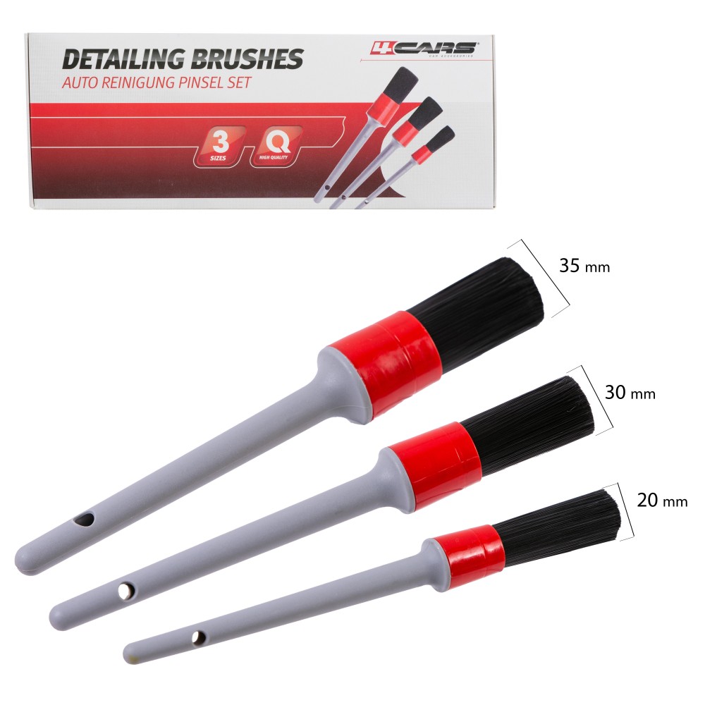 98416 Πινελο Καθαρισμου Αυτοκινητου 3τμχ 4CARS 35-30-20mm  98416 Πινελο Καθαρισμου Αυτοκινητου 3τμχ 4CARS 35-30-20mm
