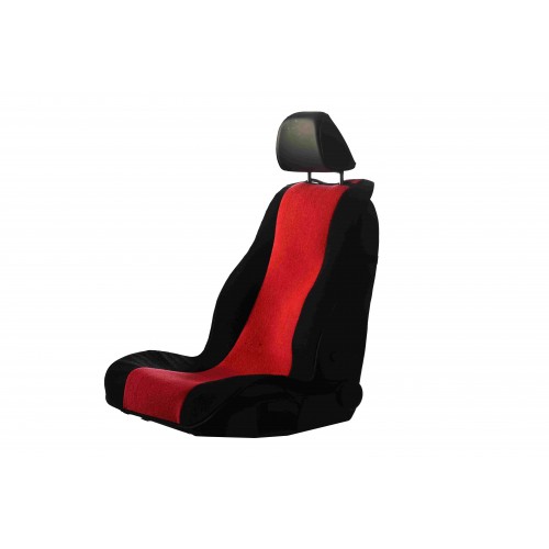 Giannis Mallis Aqua Πλατοκαθισμα πετσετα 2 τεμαχιων Μαυρο Κοκκινο GM16