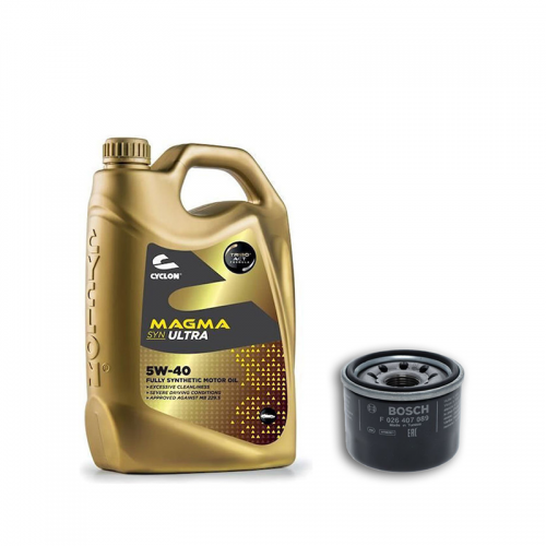 Service Pack #15 – Smart Fortwo 451 1.0 (βενζίνη) – Cyclon MAGMA SYN ULTRA 5W-40 (4L) + Φίλτρο Λαδιού Bosch P7089