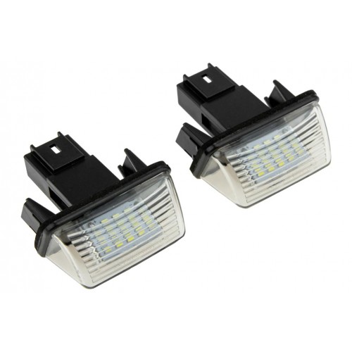 LED Πλαφονιέρας πίσω πινακίδας ΝΤΥ για CITROEN C3 C4 PEUGEOT 206 207 307 308 CANBUS LED 2τμχ