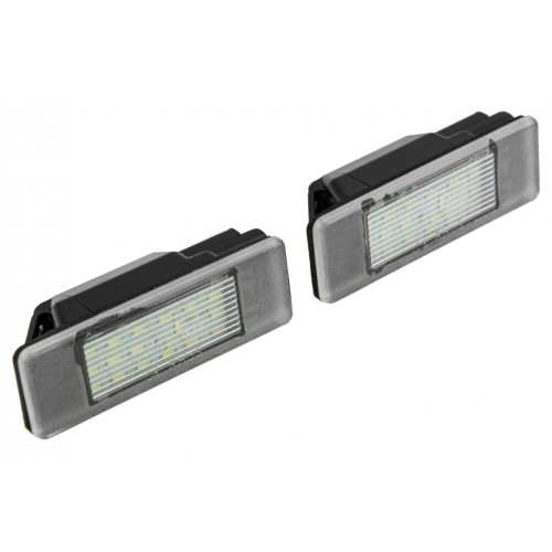 LED Πλαφονιέρας πίσω πινακίδας ΝΤΥ για CITROEN C2 C3 C4 PEUGEOT 207 307 308 CANBUS LED 2τμχ