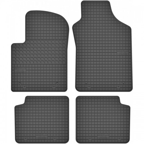 Σετ λαστιχένια Πατάκια 4 τεμαχίων για Fiat 500 2007-2020 Ford KA II 2008-2016 με υποδοχή για στοπερς