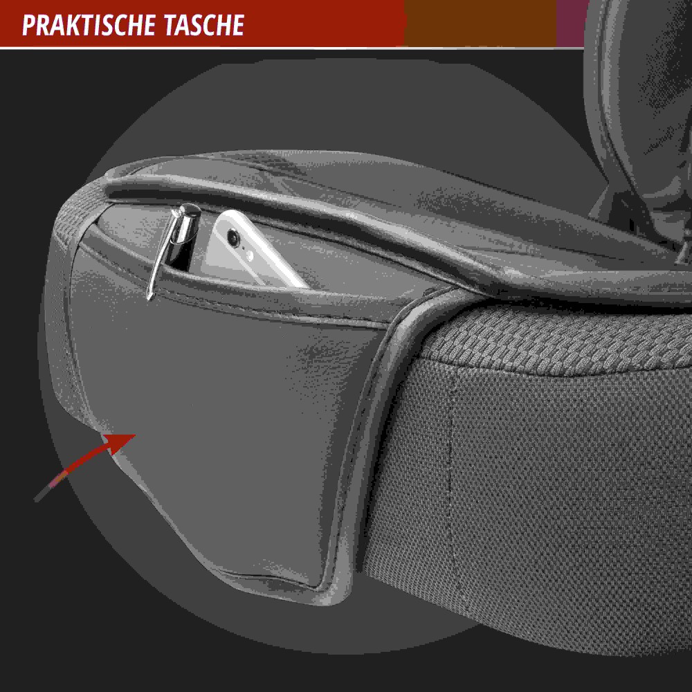 Πλατοκαθισμα αυτοκινήτου δερματίνη μαύρο LEWIS 1τμχ 