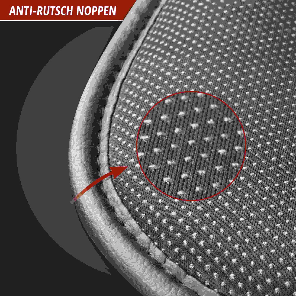 Πλατοκαθισμα αυτοκινήτου δερματίνη μαύρο LEWIS 1τμχ 