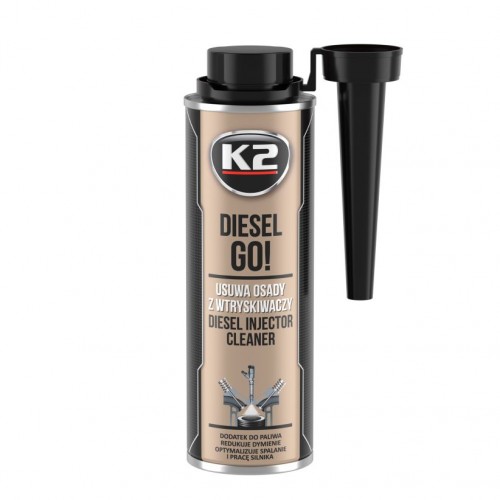 K2 DIESEL GO! 250ml – Επαγγελματικό Καθαριστικό Πρόσθετο Μπεκ Πετρελαίου (T321)