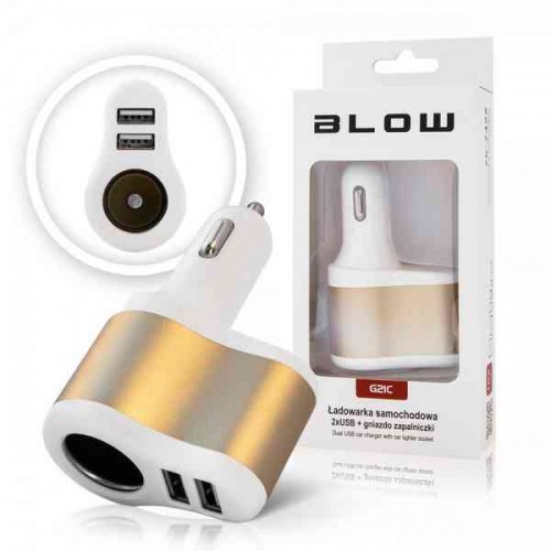 Ισχυρός Ταχυ-Φορτιστής 2.1Α Αυτοκινήτου με 2 USB Θύρες & Υποδοχή Αναπτήρα – OEM G21C