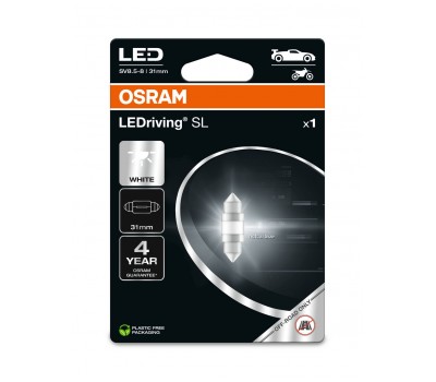 Λάμπα LED OSRAM C5W 31mm 6438DWP-01B LEDriving SL 6000K White - 1 Τεμάχιο