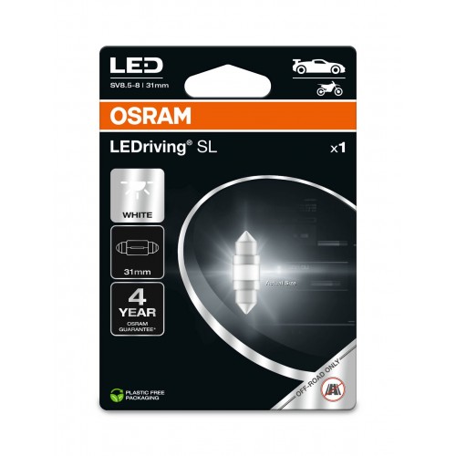 Λάμπα LED OSRAM C5W 31mm 6438DWP-01B LEDriving SL 6000K White - 1 Τεμάχιο