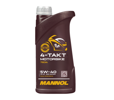 MANNOL 7834 4-Takt Motorbike 5W-40 1L - Συνθετικό Λάδι Μοτοσυκλέτας με Εστέρες (Ester Technology)