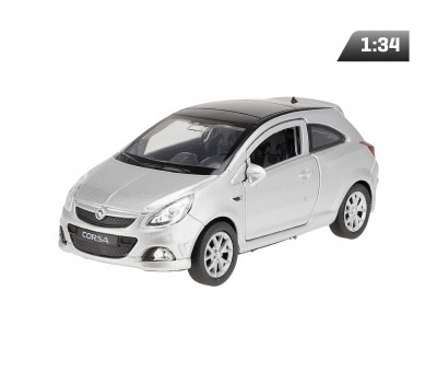 Μεταλλική Συλλεκτική Μινιατούρα Opel Corsa OPC υπό Κλίμακα 1:34 με Ανοιγόμενες Πόρτες (Ασημί) Carmotion – A30959