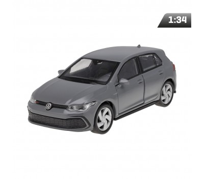 Μεταλλική Συλλεκτική Μινιατούρα VW Golf 8 GTI Υπό Κλίμακα 1:34 με Ανοιγόμενες Πόρτες (Γκρι) Carmotion