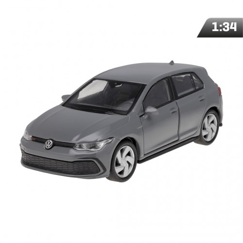Μεταλλική Συλλεκτική Μινιατούρα VW Golf 8 GTI Υπό Κλίμακα 1:34 με Ανοιγόμενες Πόρτες (Γκρι) Carmotion