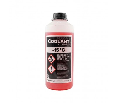 Αντιψυκτικό Υγρό Κόκκινο -15°C Motus Coolant 1kg / 1L Υψηλής Ποιότητας