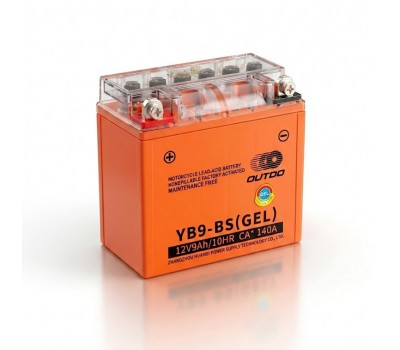 Μπαταρία Μοτοσυκλέτας OUTDO YB9-BS (GEL) 12V 9Ah 140A για Piaggio Beverly,Vespa,Gilera Runner125 (Τύπου YB9B)