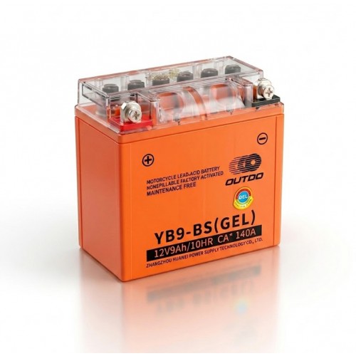 Μπαταρία Μοτοσυκλέτας OUTDO YB9-BS (GEL) 12V 9Ah 140A για Piaggio Beverly,Vespa,Gilera Runner125 (Τύπου YB9B)