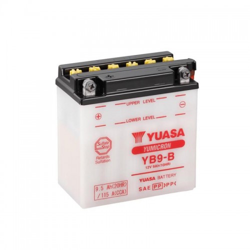 Μπαταρία Μοτοσυκλέτας Yuasa YB9-B Ανοιχτού Τύπου (Με Υγρά) 12V 9Ah 115A Δ+