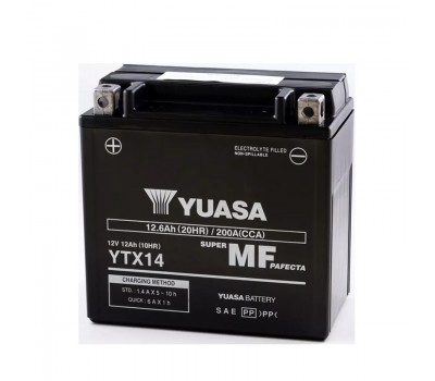 Μπαταρία Μοτοσυκλέτας Yuasa YTX14BS Κλειστού Τύπου (MF) 12V 12.6Ah 200A
