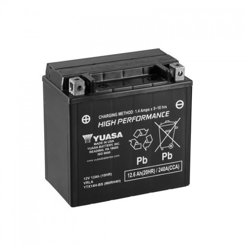 Μπαταρία Μοτοσυκλέτας Yuasa YTX14H-BS High Performance Κλειστού Τύπου (MF) 12V 12Ah Made in USA