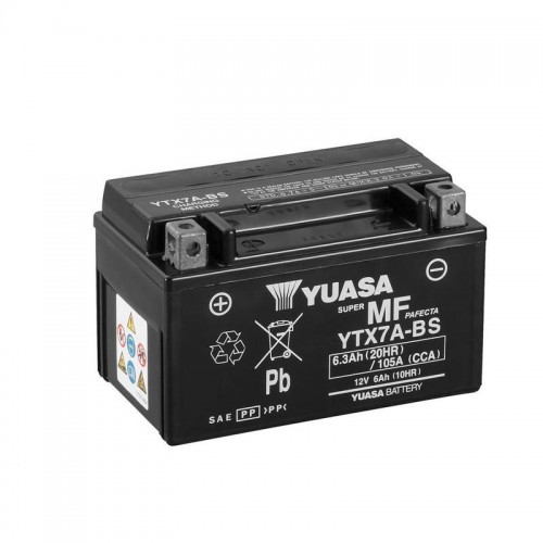 Μπαταρία Μοτοσυκλέτας Yuasa YTX7A-BS Κλειστού Τύπου (MF) 12V 6.3Ah 105A A+