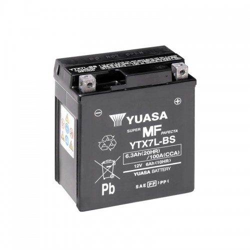 Μπαταρία Μοτοσυκλέτας Yuasa YTX7L-BS Κλειστού Τύπου (MF) 12V 6.3Ah 100A Δ+