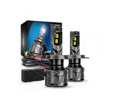 Novsight N70 Series – Λάμπες LED Αυτοκινήτου H7 6500K 240W 50000LM με Εξωτερικό Canbus Decoder & Ρελέ (Σετ 2 Τμχ)