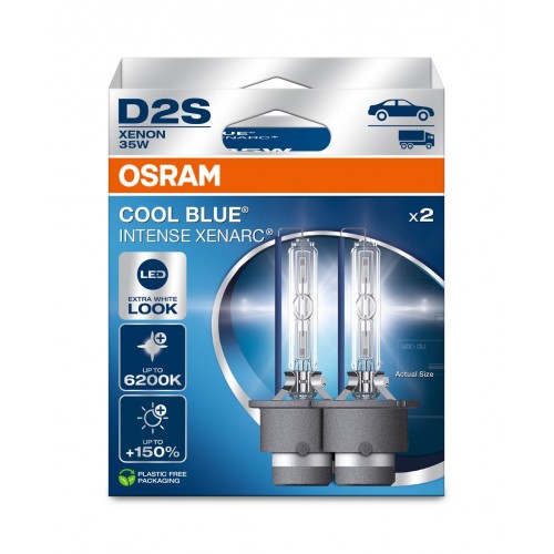 OSRAM D2S Xenarc Cool Blue Intense NextGen 6200K (+150%) - 66240CBN-2HB (Σετ 2 Τεμαχίων)
