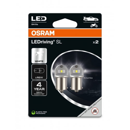 Osram LEDriving SL – Λάμπες LED Αυτοκινήτου R5W BA15S 12V 6000K 50LM White (Σετ 2 Τμχ) – 5007DWP-2BL
