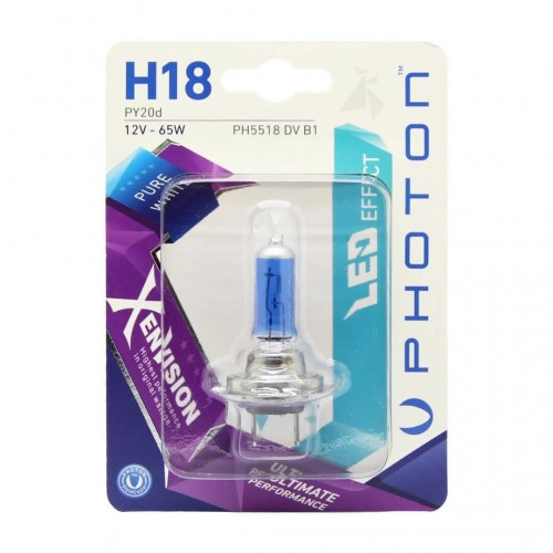 Photon H18 12V 65W 5000K XenVision Diamond Λάμπα Αλογόνου LED Effect 5000K (1τμχ ) - PH5518DVB1