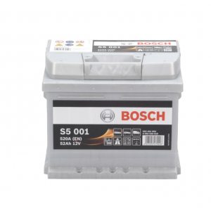 Bosch S5001 – Μπαταρία Αυτοκινήτου 12V 52Ah 520A (EN) – 207×175×175 mm Δ+ 
