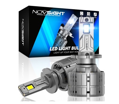 Σετ Λάμπες LED H7 12V-24V 200W 40000LM 6500K με Ανεμιστήρα & Canbus NOVSIGHT A500-N60 (2 Τεμάχια)
