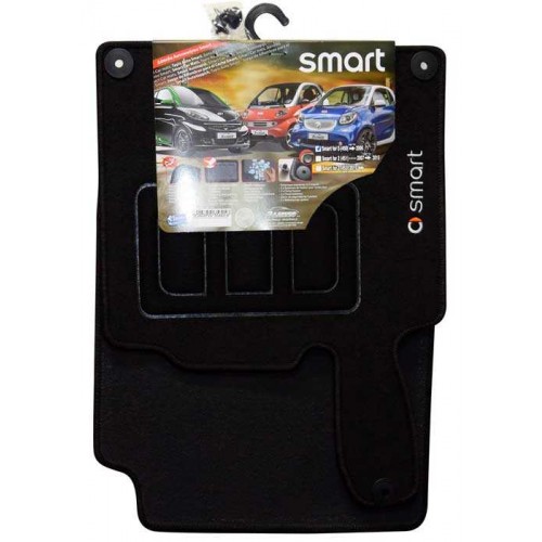 Σετ πατάκια 2τμχ μοκέτα SMART FOR 2 450 1998-2006 μαυρα 3056000001