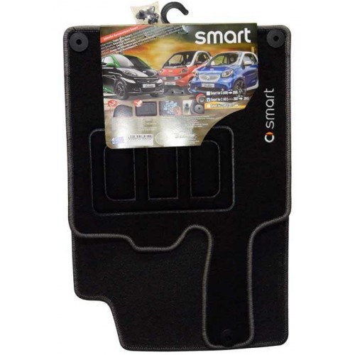 Σετ πατάκια 2τμχ μοκέτα SMART FOR 2 451 2007-2015 μαυρα-γκρι 3056000006