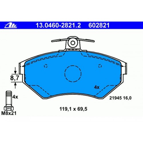 1HM698151A Γνήσια Τακάκια ΑΤΕ  13046028212