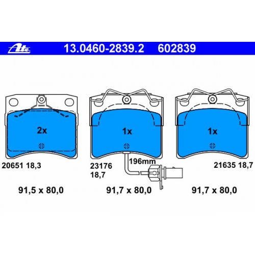 7D0698151H Γνήσια  Τακάκια ΑΤΕ 13046028392