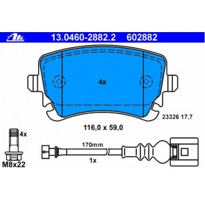 7H0698451B Γνήσια Τακάκια ΑΤΕ 13046028822