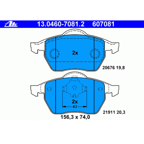 8N0698151 Γνήσια Τακάκια ΑΤΕ 13046070812