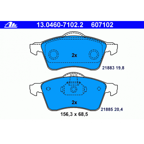 7D0698151E Γνήσια Τακάκια 13046071022