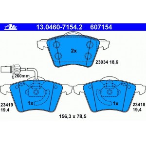 7M3698151B Γνήσια τακάκια ΑΤΕ 13046071542