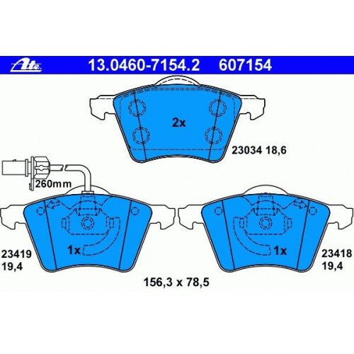 7M3698151B Γνήσια τακάκια ΑΤΕ 13046071542