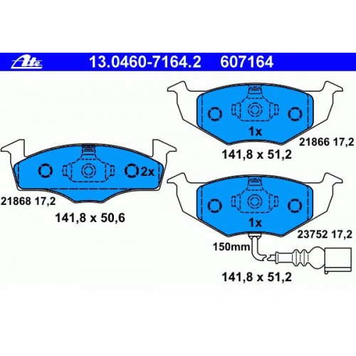 6Q0698151B Γνήσιια Τακάκια ΑΤΕ 13046071642
