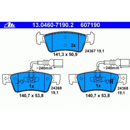 7L6698451 Γνήσια Τακάκια ΑΤΕ 13046071902