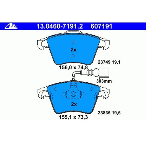 7L6698151B Γνήσια Τακάκια ΑΤΕ 13046071912