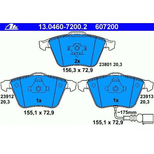 1K0698151B Γνήσια Τακάκια ΑΤΕ 1304607200