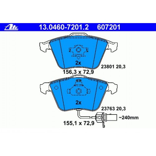 8E0698151G Γνήσια Τακάκια ΑΤΕ 13046072012
