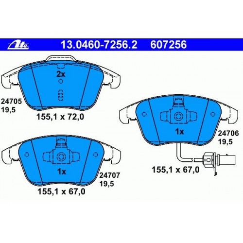 8K0698151F Γνήσια τακάκια 13046072562