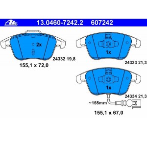 5N0698151 Γνήσια Τακάκια ΑΤΕ Εμπρόσθια 13046072422  Tiguan
