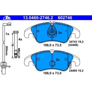 8Κ0698151Η Γνήσια Τακάκια ΑΤΕ Εμπρόσθια 13046027462