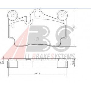 Τακάκια Πισινά ABS Touareg σύστημα Brembo 7L6698451B