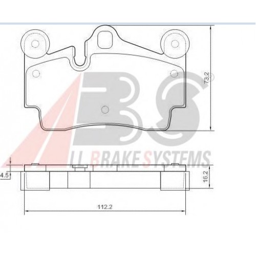 Τακάκια Πισινά ABS Touareg σύστημα Brembo 7L6698451B